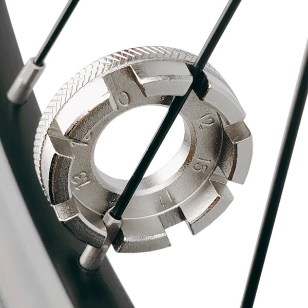 Bikersay-llave para llantas de bicicleta, minillave ajustadora con ranura de 8 vías, llave de tensión para radios de bicicleta, herramientas de reparación de eje de demolición