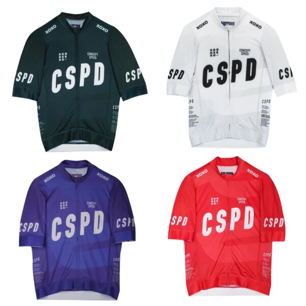 CSPD-Camiseta de Ciclismo de manga corta para hombre, ropa ligera y transpirable para equipo profesional, Maillot de Ciclismo de montaña, verano