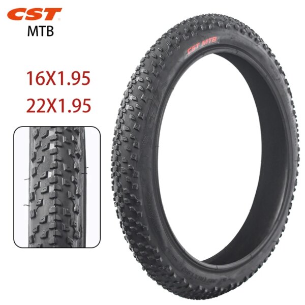 CST Bike Tire20X2.125 22X1.95 Piezas de MTB 16 pulgadas 16X1.95 Rueda pequeña 305 Neumático de bicicleta plegable para niños