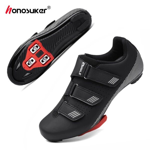 Zapatos de ciclismo de carbono para hombre y mujer, zapatillas de bicicleta de carretera con tacos SPD autoblocantes, zapatillas de Velocidad de automovilismo Shimano para mujer