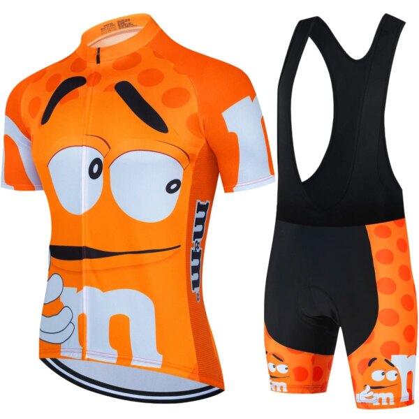 Conjuntos de jersey de ciclismo de dibujos animados para hombre, ropa de ciclismo de verano de manga corta, traje para bicicleta de montaña, bicicleta de carreras, ropa transpirable para montar