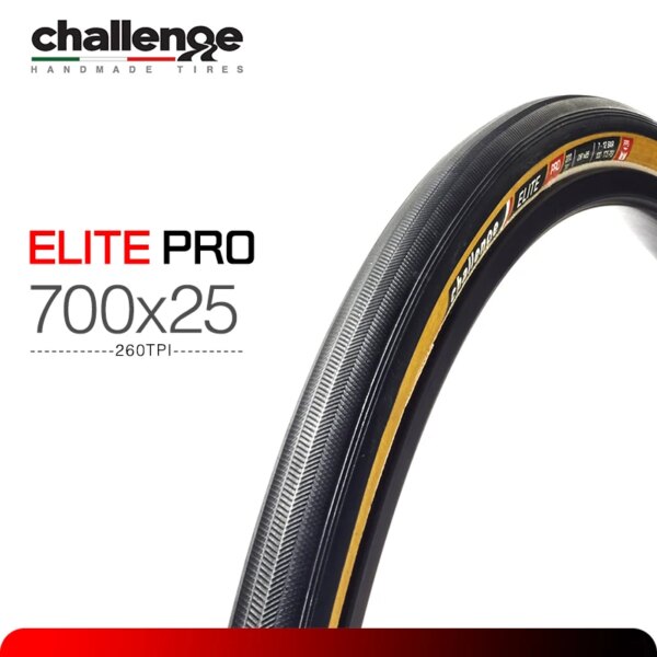 Neumático de Bicicleta de carretera Challenge Elite 700x25C 260TPI fabricado en Italia 700C neumático de Bicicleta de ciclismo diferente a Vittoria Corsa