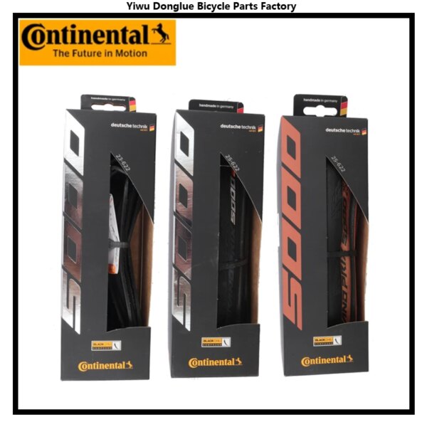 Continental Grand Prix Gp 5000 GP5000 AS TR/Normal/STR 700x25c Color negro/amarillo/marrón Neumático de vacío para bicicleta de carretera plegable