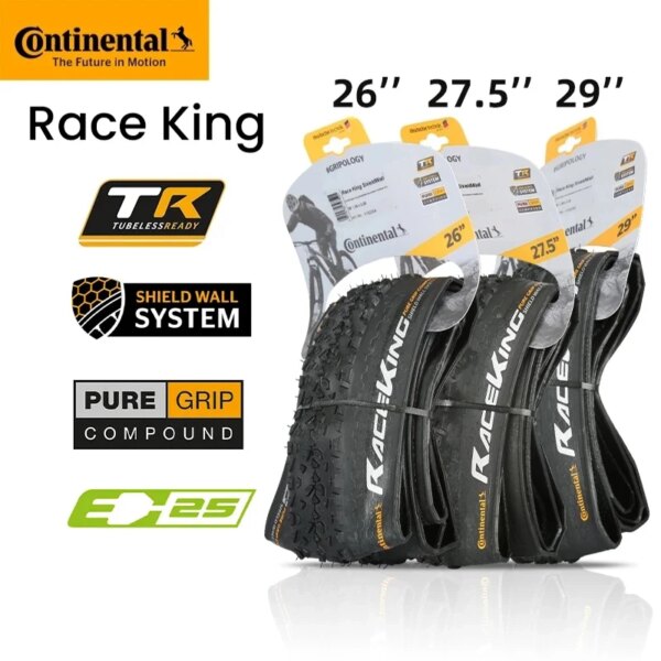 Neumático Continental MTB Race King 26 27,5 29 2,0 2,2 llanta 29 26 27 180TPI neumático plegable para bicicleta antipinchazos MTB sin cámara listo