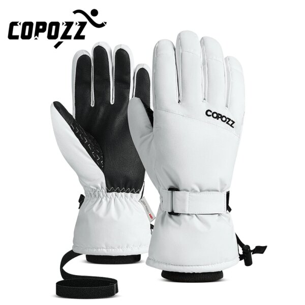 Copozz hombres mujeres guantes de esquí de invierno impermeables ultraligeros guantes de Snowboard motociclismo nieve mantener caliente guantes a prueba de viento