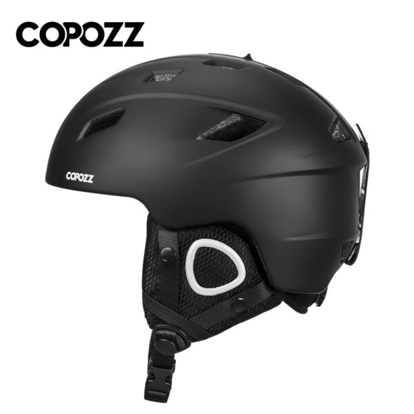 Copozz-casco de esquí para hombre y mujer, casco de seguridad para Moto de nieve y Snowboard de media cobertura, casco cálido para invierno para adultos y niños