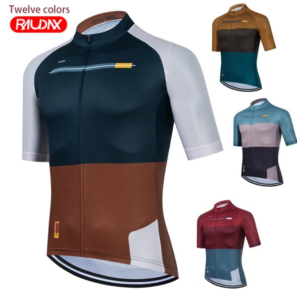 Ropa de Ciclismo hombres Raudax 2024 manga corta Ropa Ciclismo verano Ciclismo Jersey triatlón bicicleta Jersey uniforme Ciclismo Kit