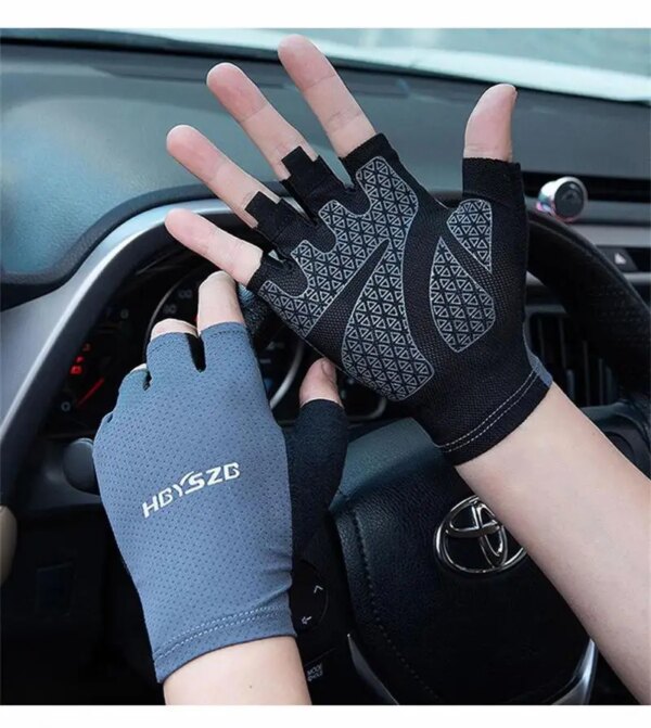 Guantes sin dedos para ciclismo, gimnasio profesional, Fitness, transpirables, antideslizantes, medio dedo para mujeres y hombres, pesca de verano, bicicleta femenina