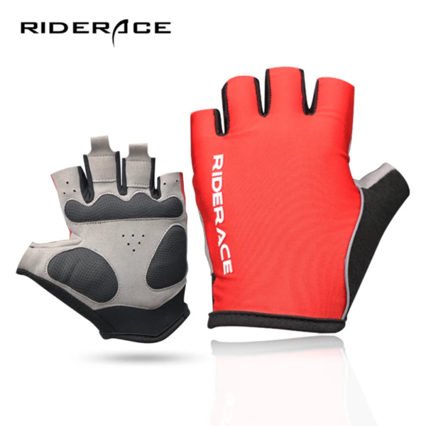 Guante de ciclismo de medio dedo, transpirable, lavable, para deportes al aire libre, MTB, guantes con almohadilla de cuero PU para hombres y mujeres, guantes antideslizantes para bicicleta