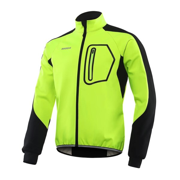 Chaqueta de ciclismo para hombre, abrigo térmico Softshell cortavientos impermeable para bicicleta, ropa para bicicleta, impermeable reflectante para motocicleta