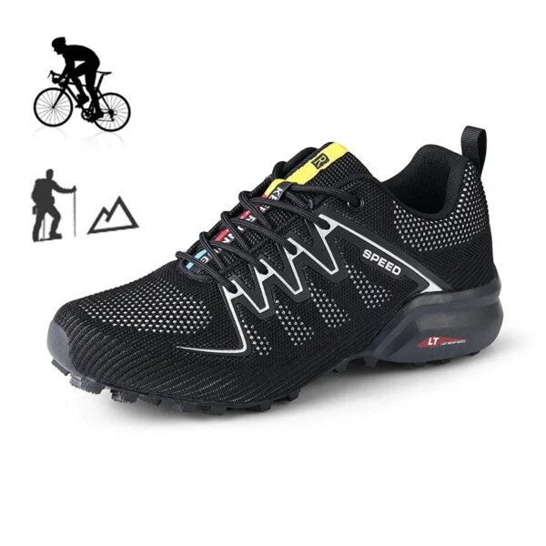 Zapatos de ciclismo para hombre y mujer, zapatillas de deporte para bicicleta de montaña y carretera, zapatos de motocicleta, zapatos impermeables para bicicleta, zapatillas de senderismo al aire libre para invierno