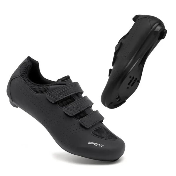 Zapatos de ciclismo para hombre, zapatos de bicicleta de carretera con autosujeción, zapatillas planas de velocidad de ruta, botas de ciclismo de carreras para mujer, zapatos deportivos