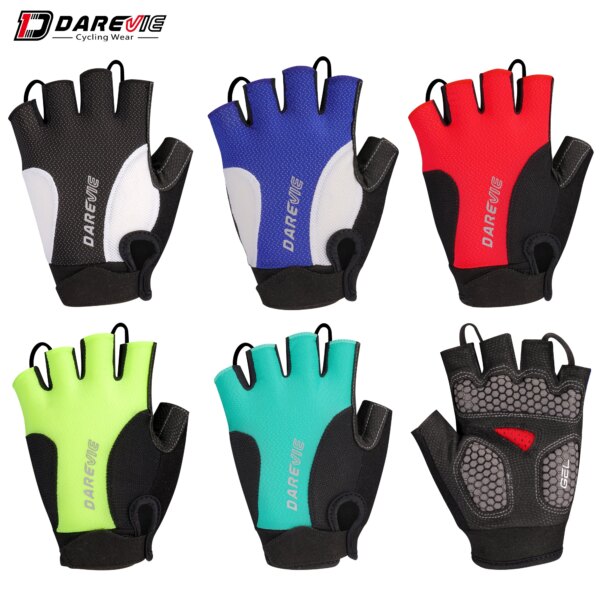 DAREVIE-guantes de ciclismo con espuma de GEL, 60kg/m³, a prueba de golpes, medio dedo, biónicos, ergonómicos, para ciclismo de montaña, equipo profesional