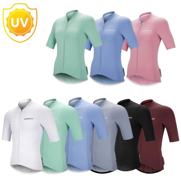 DAREVIE-Camiseta de ciclismo para hombre y mujer, Jersey de ciclismo ligero y suave, fibra de carbón de bambú, transpirable, equipo profesional, ropa de ciclismo