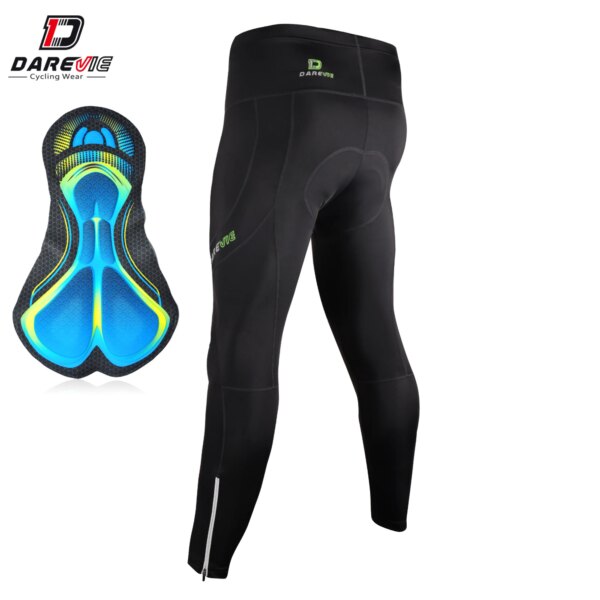 DAREVIE-pantalones de ciclismo con almohadilla de Gel 3D para hombre, pantalones largos transpirables con cremallera en la pierna, 6 horas de alta calidad, pantalones para ciclismo de montaña y carretera