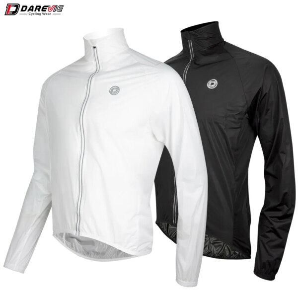 Chubasquero DAREVIE para ciclismo para hombre, chubasquero largo ultraligero de verano para mujer, chubasquero plegable reflectante impermeable de secado rápido