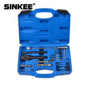 Kit de herramientas extractoras de huecos para bujías, llave de taladro de reparación de hilo, removedor de bujías incandescentes dañadas, 8MM, 10MM, SK1095