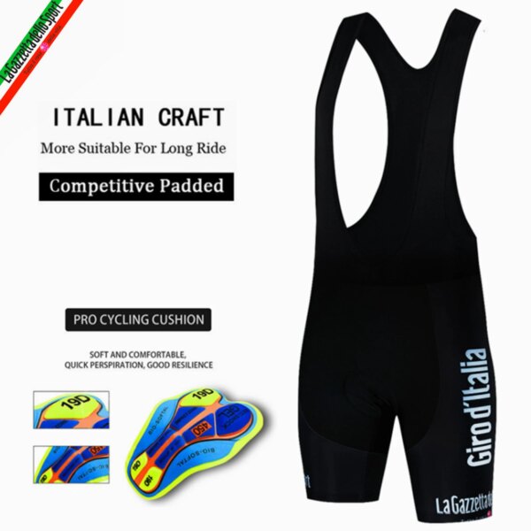 De Giro D'ITALIA-pantalones cortos con pechera para ciclismo, pantalones De chándal para bicicleta, medias a prueba de golpes, pantalones cortos transpirables de secado rápido para verano y montaña