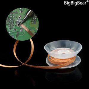 Mecha para removedor de soldadura trenzada para desoldar, cable de plomo, fundente, herramienta de reparación de BGA, ancho de 1,5mm, 2mm, 2,5mm, 3mm, 3,5mm, 4mm, 1,5 metros