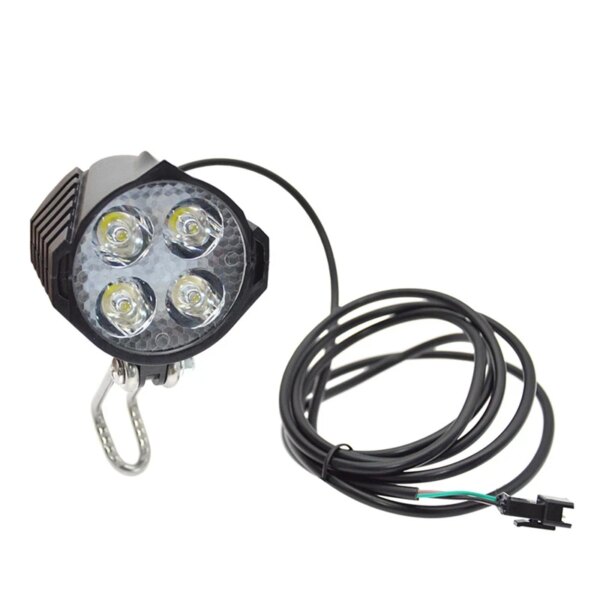 Luz para bicicleta eléctrica, faro delantero para bicicleta eléctrica de 36V-48V con bocina, juego de bocina impermeable, piezas de faro delantero