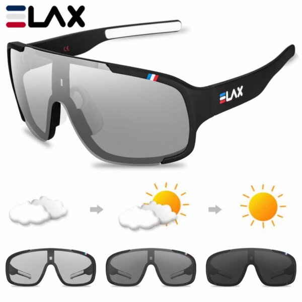 ELAX gafas de ciclismo polarizadas y fotocromáticas gafas de ciclismo al aire libre gafas de sol deportivas hombres mujeres gafas de bicicleta Mtb