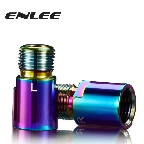 ENLEE-Pedal de bicicleta, espaciadores de pernos de extensión coloridos, extensor de Pedal, accesorios de manivela de eje, 20 MM para Pedal de bicicleta de montaña y carretera