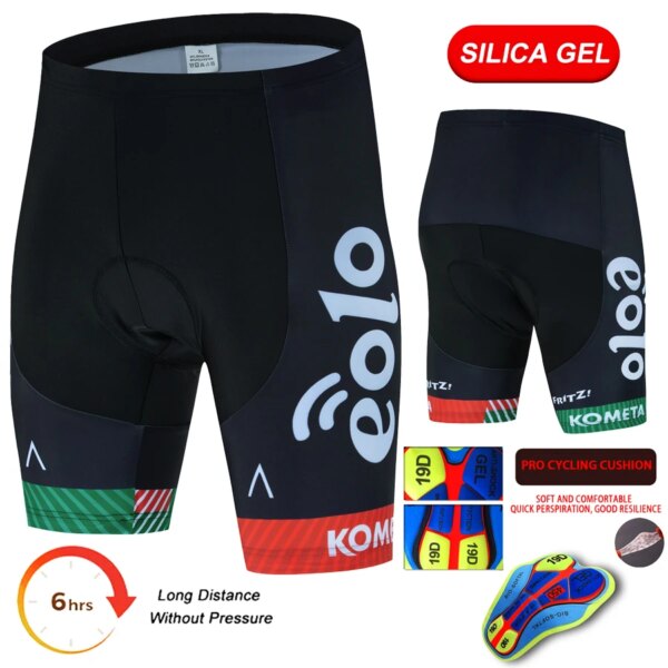 EOLO 2024 pantalones cortos de verano para hombre, ropa MTB, pantalones cortos de Ciclismo de Carretera, uniforme de secado rápido, transpirable, Lycra, Gel rosa, acolchado 19D