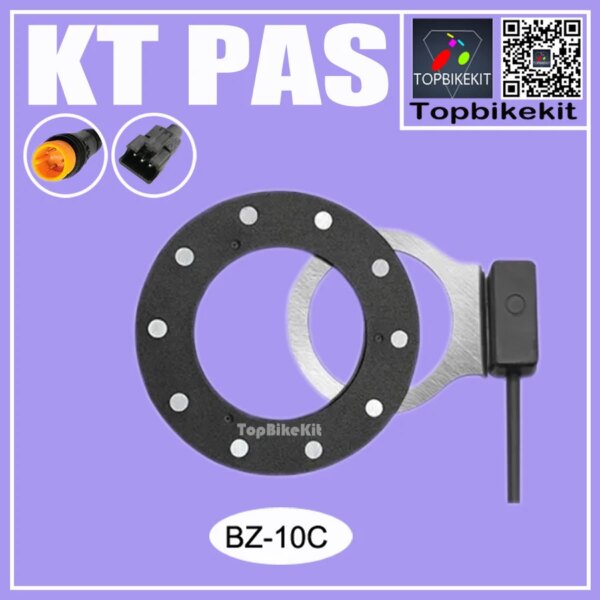 Piezas de bicicleta eléctrica PAS KT BZ-10C/KT-V12L/KT-D12L PAS, Sensor asistente de Pedal con enchufe Julet WF de 3 pines o enchufe de SM-3A para controlador KT