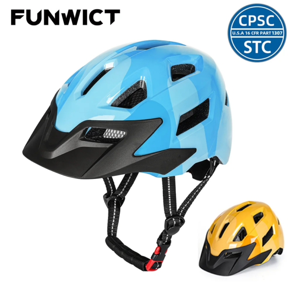 FUNWICT casco de bicicleta para niños, deportes de seguridad, ciclismo, niños y niñas, gorra de protección, cascos de patinaje sobre ruedas para bicicleta de equilibrio MTB