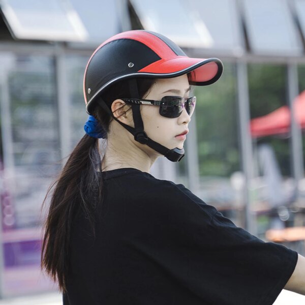Cascos de bicicleta eléctrica para adultos, gorro de béisbol con ala extendida, estilo Scooter, casco de bicicleta, equipo de ciclismo con absorción de sudor