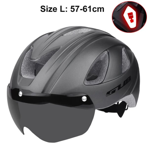 GUB-cascos de seguridad en ciclismo ultraligeros para exteriores, casco de bicicleta y motocicleta, lente magnética, luz trasera para carretera y montaña