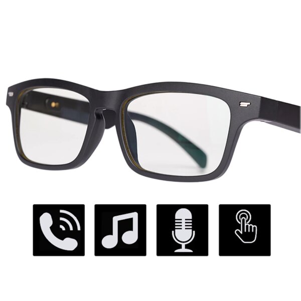 Gafas de conducción ósea inalámbricas, gafas deportivas para música, compatibles con Bluetooth, gafas de viaje al aire libre para teléfono, gafas de sol