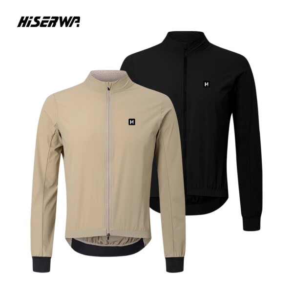 HISERWA impermeable cortavientos para ciclismo hombres MTB bicicleta chaqueta ultraligera ciclismo manga larga viento abrigo carretera Mtb ciclismo chaquetas