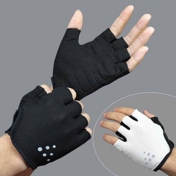 Guantes de Ciclismo de medio dedo transpirables a prueba de sudor hombres mujeres deporte Anti-choque Bicicleta Guantes Ciclismo