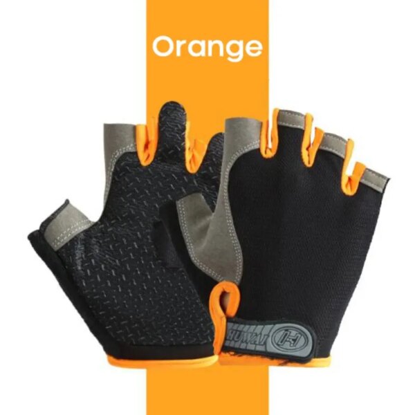 Guantes de medio dedo para ciclismo al aire libre, antideslizantes, antisudor, para hombres y mujeres, guantes de medio dedo, transpirables, antigolpes para deportes