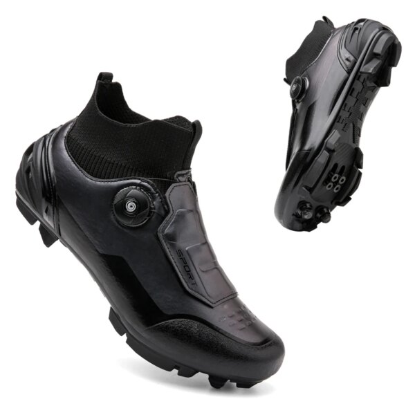 Zapatillas de ciclismo de alta calidad para hombre y mujer, zapatos de MTB con autosujeción, zapatos de ciclismo todoterreno, zapatos para bicicleta de montaña, zapatos de carreras de invierno