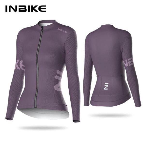 INBIKE-Camiseta de manga larga para mujer, Jersey de ciclismo MTB, ropa de ciclismo para primavera y otoño, camisetas ajustadas para montar en bicicleta de carretera