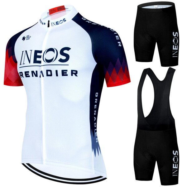 INEOS ropa de ciclismo Mtb equipo de ropa masculina camisa profesional pantalones cortos hombres Jumper verano bicicleta Jersey babero hombres Tricuta