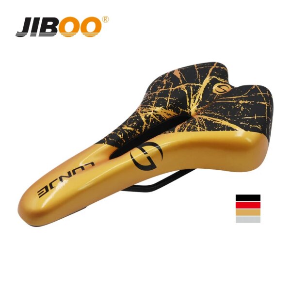 JIBOO-sillín de bicicleta de montaña, cómodo, elástico, con absorción de impacto, piezas de ciclismo ensanchadas y transpirables ZD03