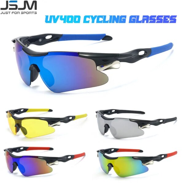 JSJM Gafas de sol para ciclismo al aire libre para hombres, gafas de sol para bicicleta de carretera, protección para montar en montaña, gafas deportivas, gafas de sol para bicicleta MTB