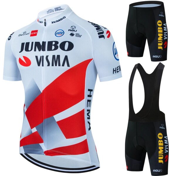 JUMBO VISMA Jersey ciclismo Mtb conjunto de ropa masculina ropa de hombre pantalones cortos traje camisa profesional uniforme 2024 hombre traje de babero de verano