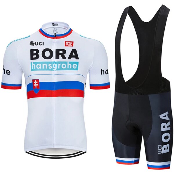 Jersey Mtb UCI BORA ciclismo hombre Pro Team 2023 ropa de verano conjunto de ropa babero traje de hombre Pantalones deportivos pantalones cortos de bicicleta de Gel uniforme