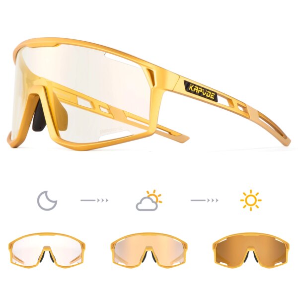 KAPVOE, gafas fotocromáticas de Color para ciclismo, gafas para ciclismo MTB para hombre, gafas de sol para deportes al aire libre UV400, gafas para bicicleta de carretera para mujer