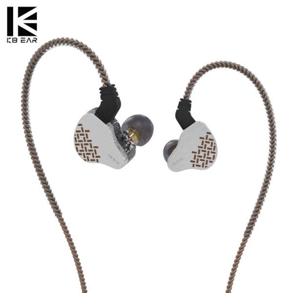 KBEAR Rosefinch-auriculares HIFI de 4 núcleos, cable OFC, controlador dinámico, Monitor IEM con micrófono, enchufe de 3,5mm, auriculares con cable KBEAR