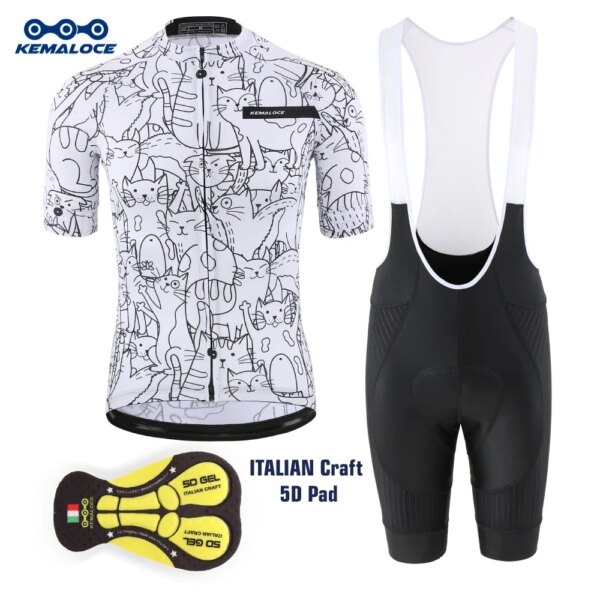 KEMALOCE Rro-Conjunto de Jersey de ciclismo, uniformes para bicicleta de montaña, ropa de ciclismo de verano, ropa de ciclismo para hombre, camisetas para bicicleta de montaña