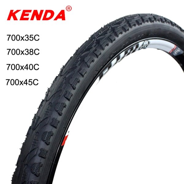 Neumático de bicicleta KENDA 700C 700x35C 38C 40C 45C MTB, neumáticos de bicicleta de carretera 700 pneu fit 29er, neumáticos semilisos para bicicletas de montaña de baja resistencia