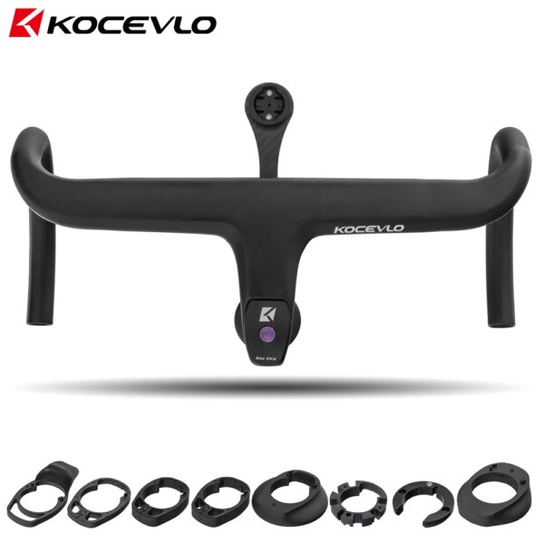 KOCEVLO bicicleta de carretera vástago de fibra de carbono integrado manillar de bicicleta para 28,6mm con espaciadores accesorios de piezas de ciclismo