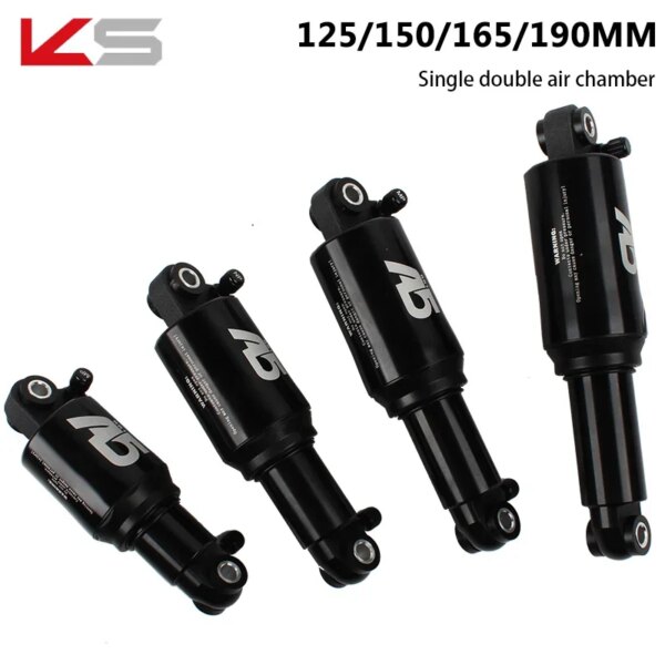 Amortiguador trasero de aire KS A5 RE RR1 125mm 150mm 165mm 190mm amortiguador trasero de bicicleta de descenso para bicicleta MTB plegable