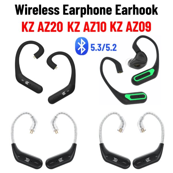 KZ AZ20 KZ AZ10 KZ AZ09 auricular inalámbrico gancho para la oreja compatible con Bluetooth 5,3/5,2 Aptx HD Audio HIFI auriculares accesorios para gancho para la oreja