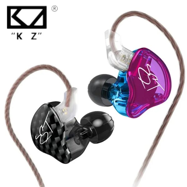 KZ ZST auriculares con Cable desmontable Monitor de oído auriculares con cancelación de ruido HiFi música deporte juego teléfono auriculares